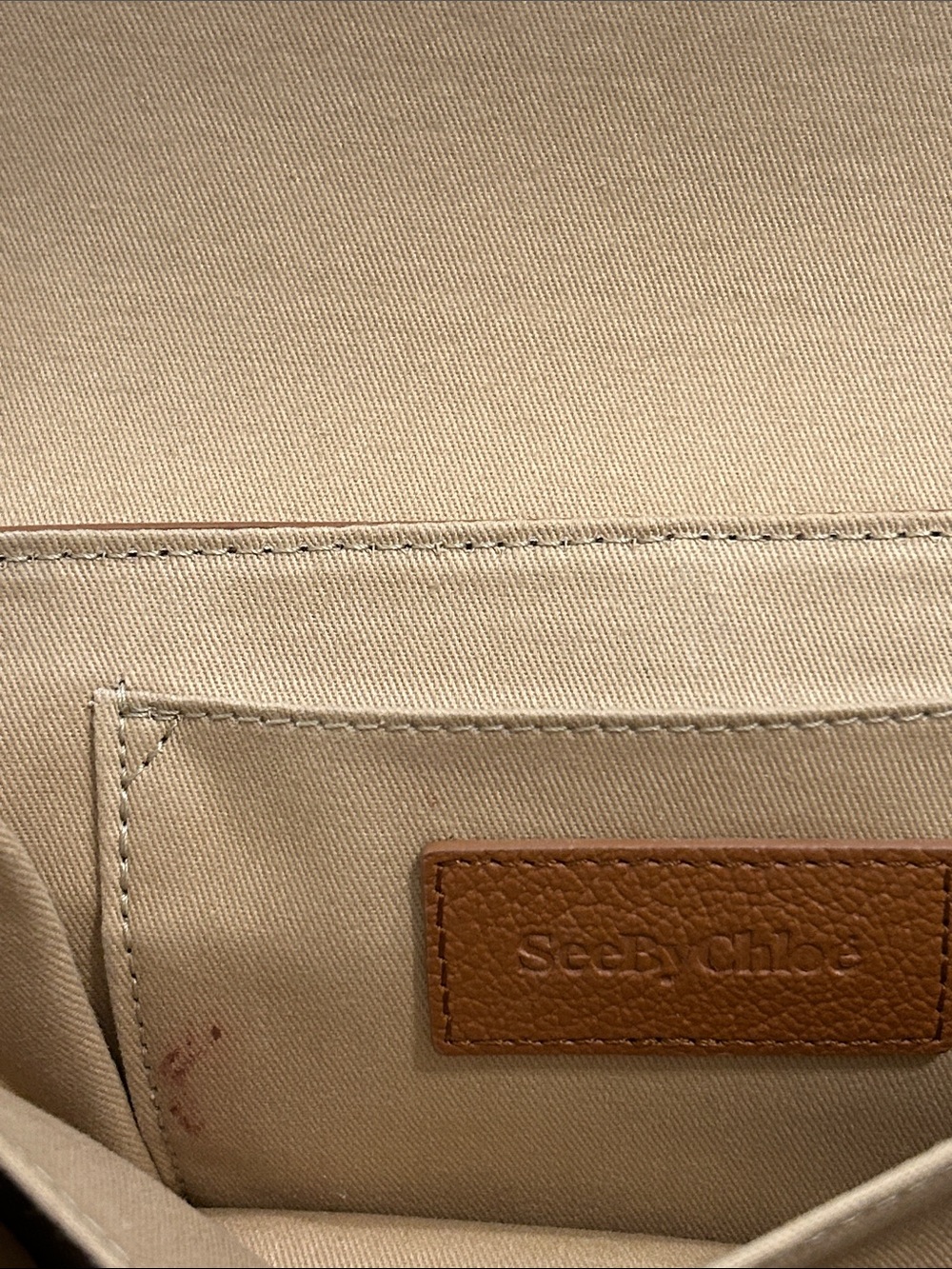 See by Chloé Hana Small Crossbody Bag  Caramello Brown Tan Suede Leather - Picture 8 of 13